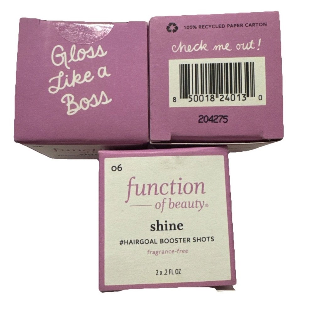 Lot Of 3 Function of Beauty Booster Shots Shine 
Sealed Amaranth Beauty Gifts